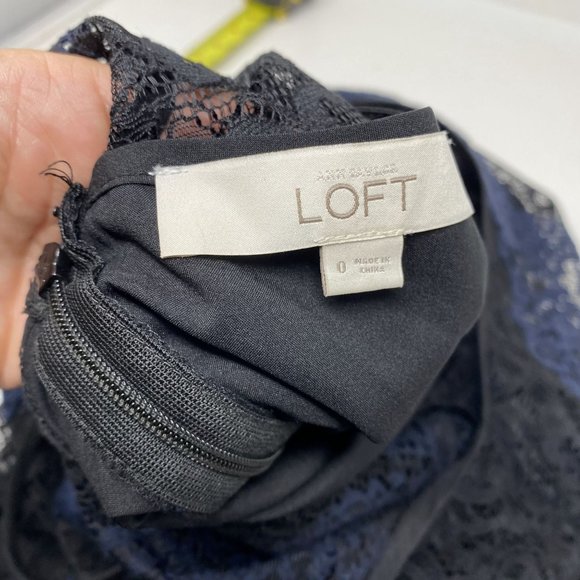 Loft Blue Lace Dress 0 - Picture 5 of 8